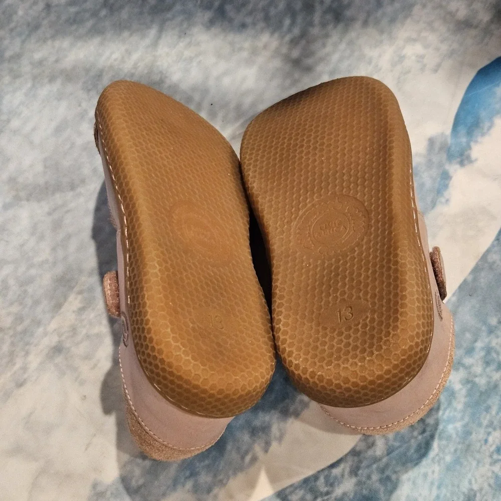 Livie & Luca Mary Jane Shoes Girls Size 13 Pink Leather Hook Loop